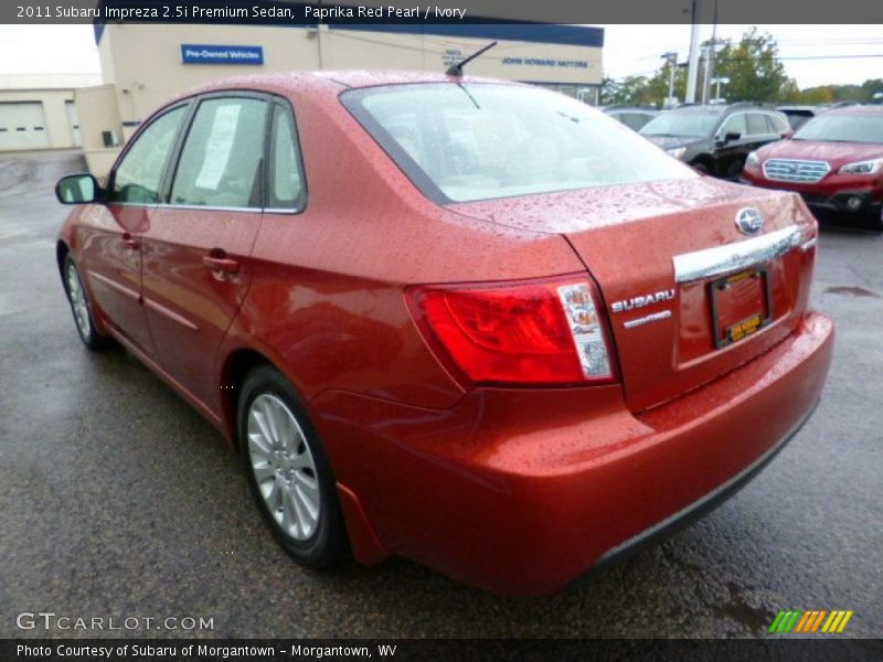 Paprika Red Pearl / Ivory 2011 Subaru Impreza 2.5i Premium Sedan