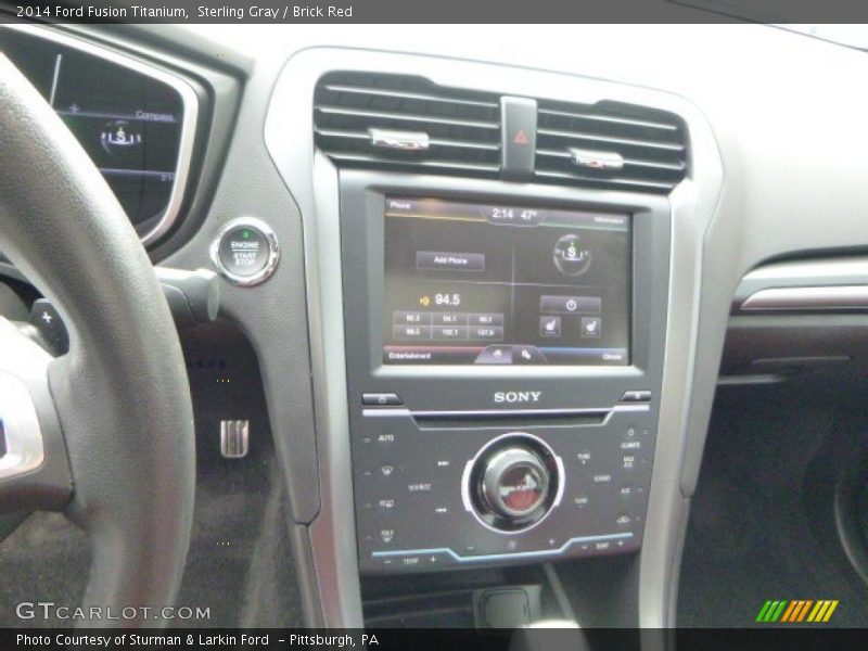 Sterling Gray / Brick Red 2014 Ford Fusion Titanium