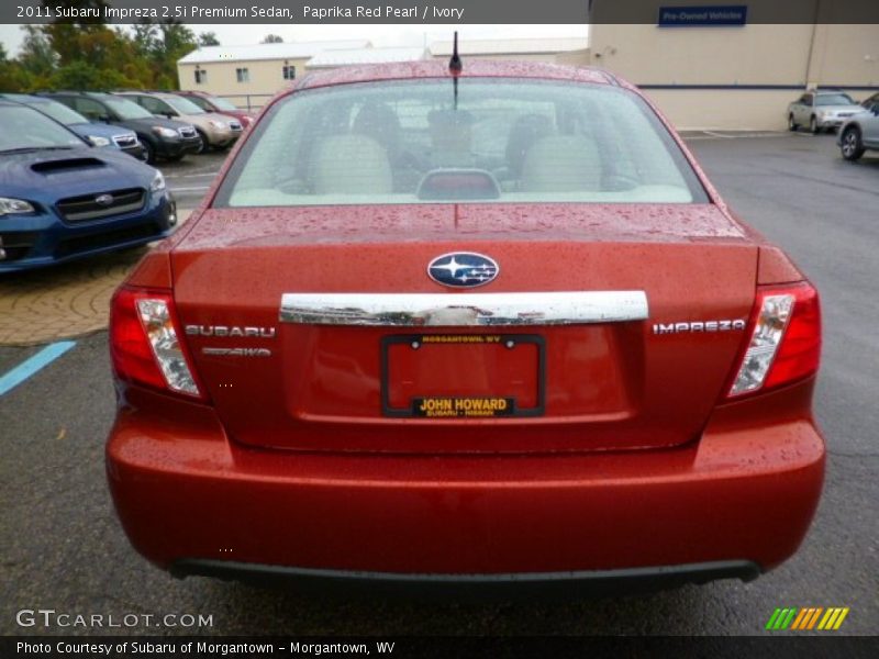 Paprika Red Pearl / Ivory 2011 Subaru Impreza 2.5i Premium Sedan