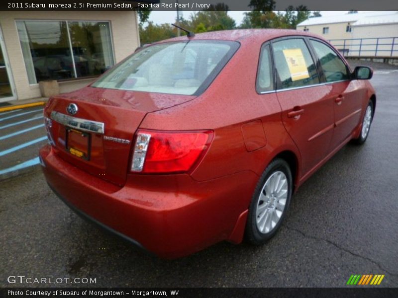 Paprika Red Pearl / Ivory 2011 Subaru Impreza 2.5i Premium Sedan