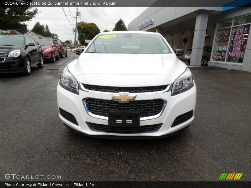Summit White / Jet Black/Titanium 2014 Chevrolet Malibu LS