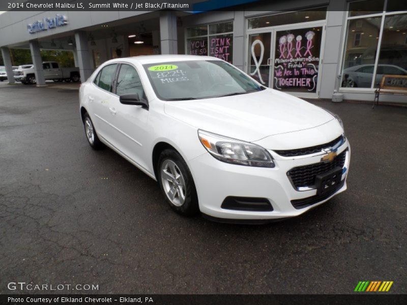 Summit White / Jet Black/Titanium 2014 Chevrolet Malibu LS