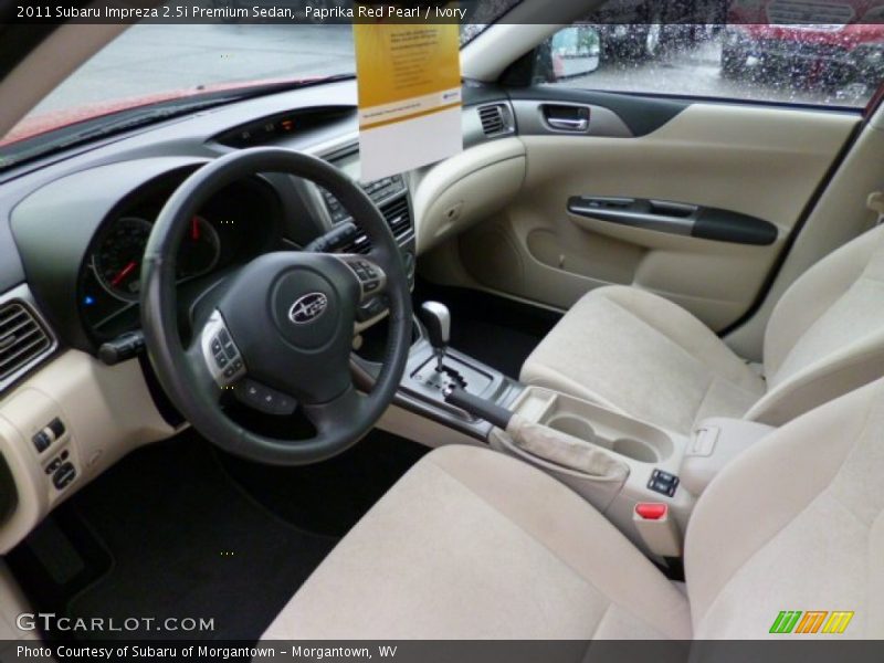 Paprika Red Pearl / Ivory 2011 Subaru Impreza 2.5i Premium Sedan