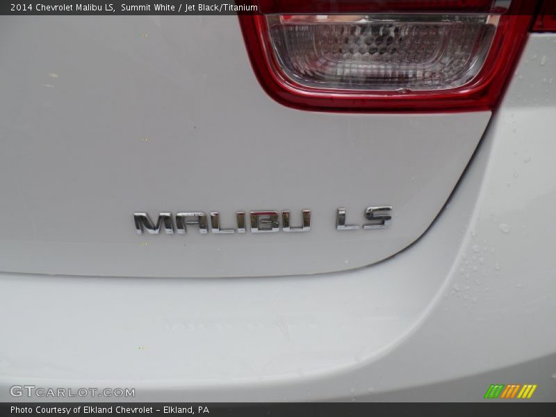 Summit White / Jet Black/Titanium 2014 Chevrolet Malibu LS