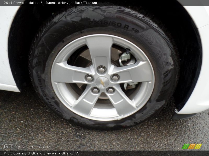 Summit White / Jet Black/Titanium 2014 Chevrolet Malibu LS