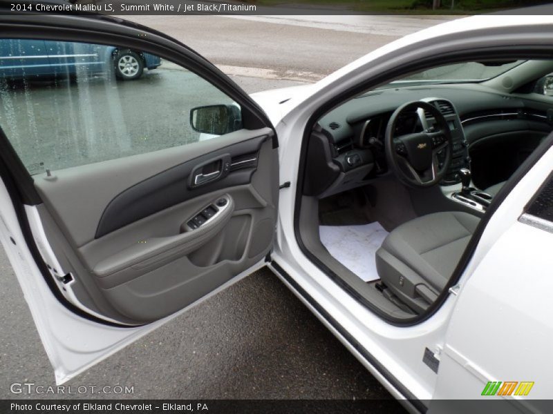 Summit White / Jet Black/Titanium 2014 Chevrolet Malibu LS