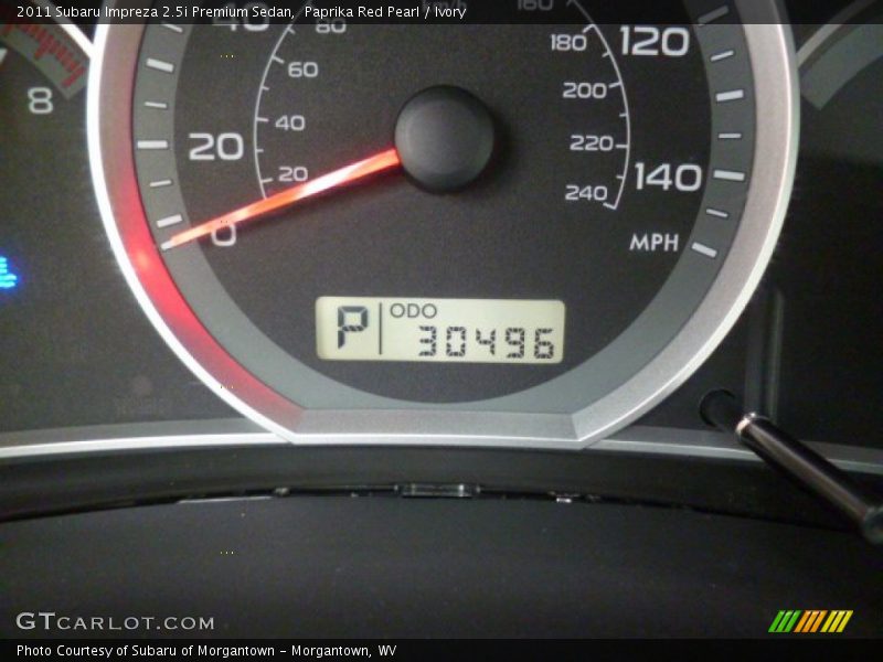 Paprika Red Pearl / Ivory 2011 Subaru Impreza 2.5i Premium Sedan
