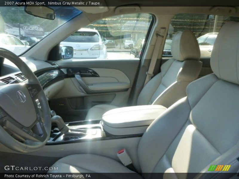 Nimbus Gray Metallic / Taupe 2007 Acura MDX Sport