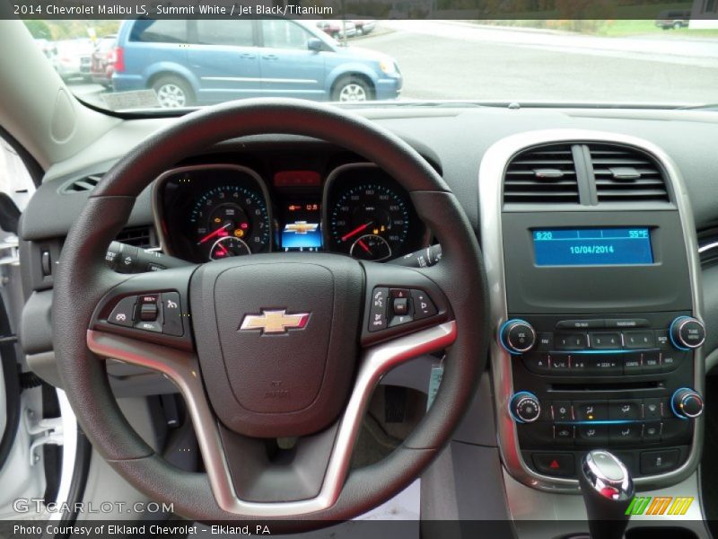 Summit White / Jet Black/Titanium 2014 Chevrolet Malibu LS