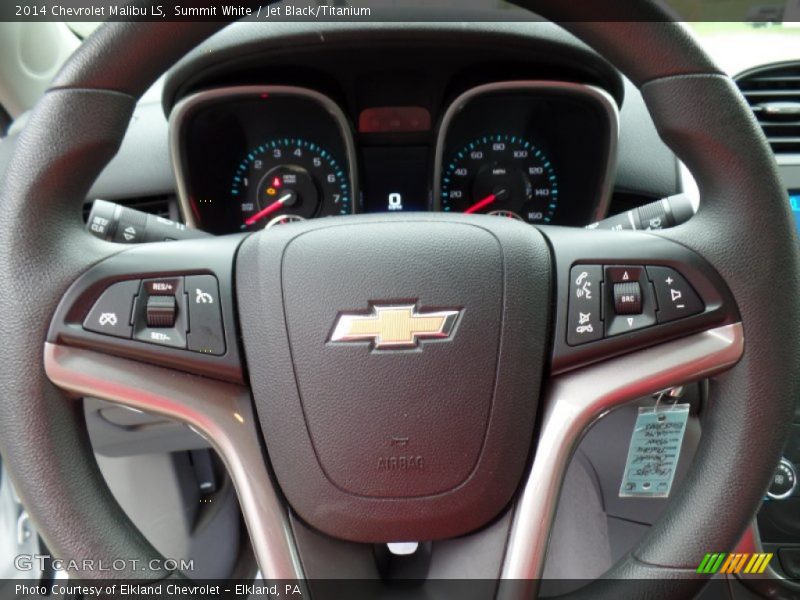 Summit White / Jet Black/Titanium 2014 Chevrolet Malibu LS