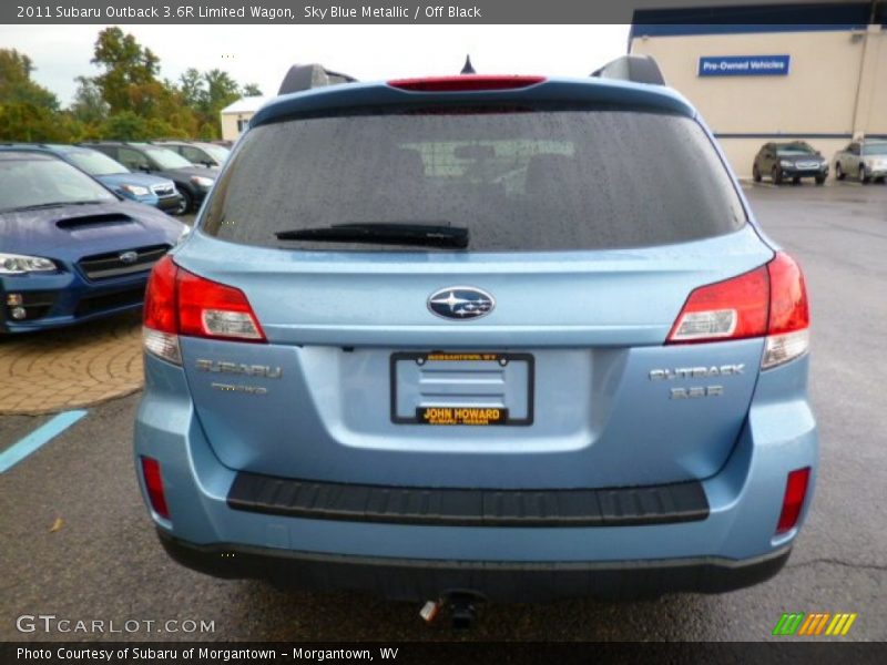 Sky Blue Metallic / Off Black 2011 Subaru Outback 3.6R Limited Wagon