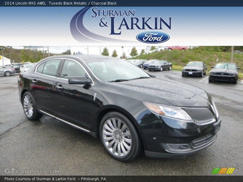 Tuxedo Black Metallic / Charcoal Black 2014 Lincoln MKS AWD