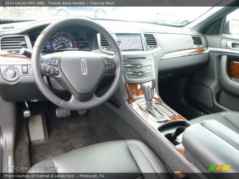 Tuxedo Black Metallic / Charcoal Black 2014 Lincoln MKS AWD