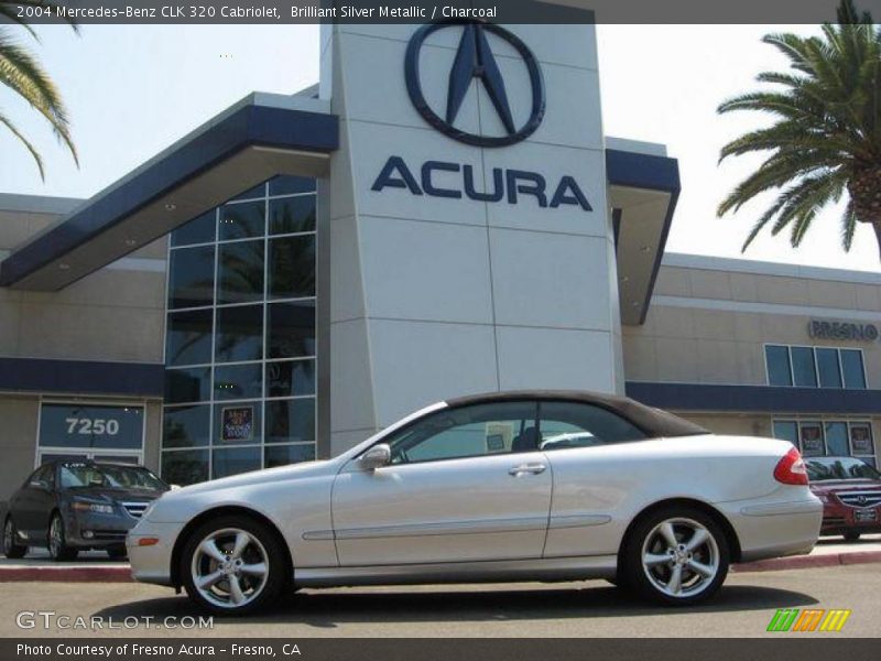 Brilliant Silver Metallic / Charcoal 2004 Mercedes-Benz CLK 320 Cabriolet