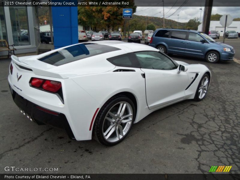 Arctic White / Adrenaline Red 2015 Chevrolet Corvette Stingray Coupe
