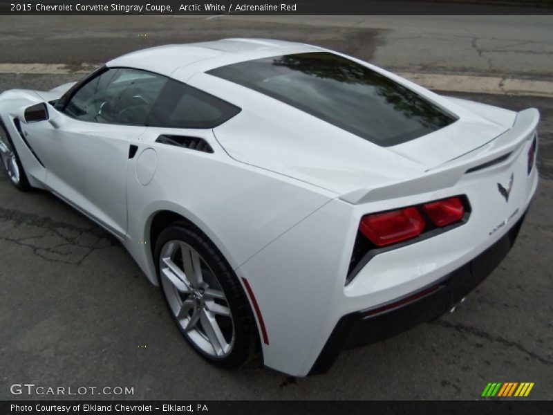 Arctic White / Adrenaline Red 2015 Chevrolet Corvette Stingray Coupe