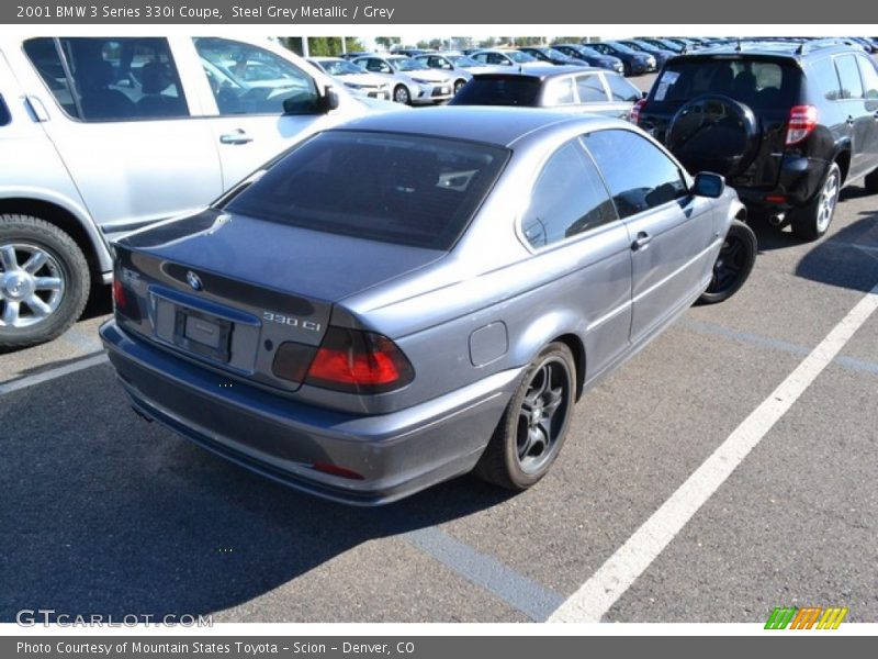 Steel Grey Metallic / Grey 2001 BMW 3 Series 330i Coupe