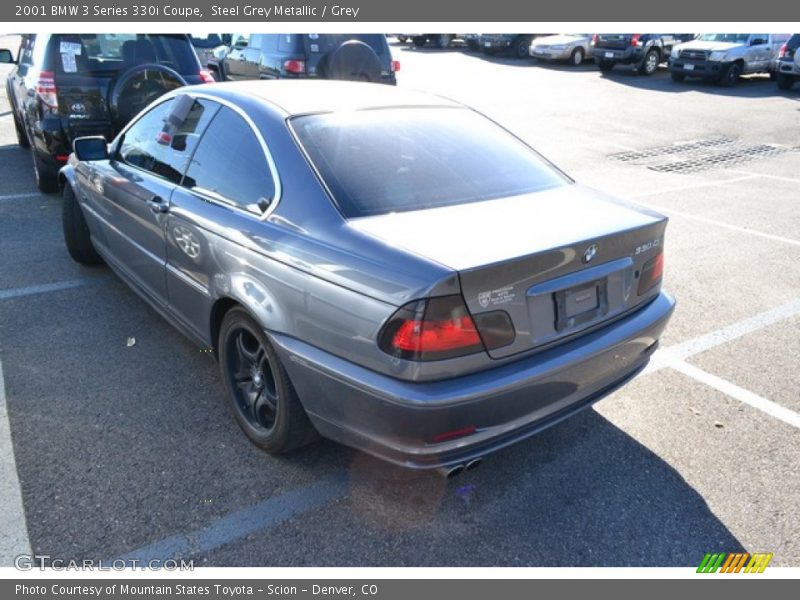 Steel Grey Metallic / Grey 2001 BMW 3 Series 330i Coupe