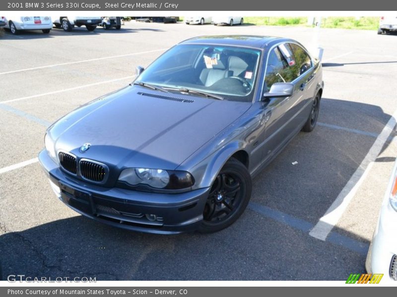 Steel Grey Metallic / Grey 2001 BMW 3 Series 330i Coupe