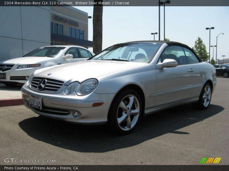 Brilliant Silver Metallic / Charcoal 2004 Mercedes-Benz CLK 320 Cabriolet