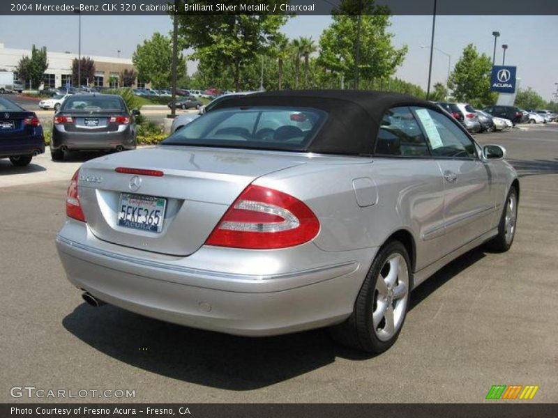 Brilliant Silver Metallic / Charcoal 2004 Mercedes-Benz CLK 320 Cabriolet