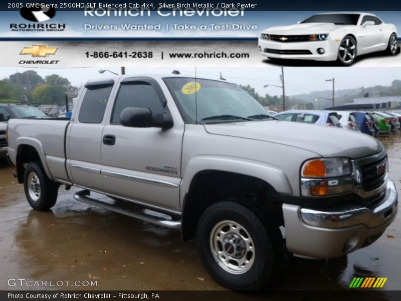 Silver Birch Metallic / Dark Pewter 2005 GMC Sierra 2500HD SLT Extended Cab 4x4