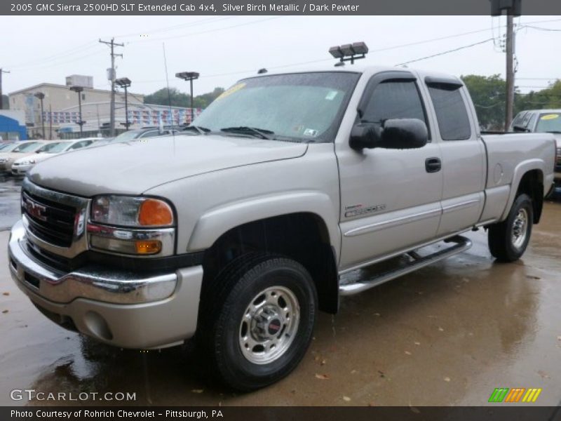 Silver Birch Metallic / Dark Pewter 2005 GMC Sierra 2500HD SLT Extended Cab 4x4