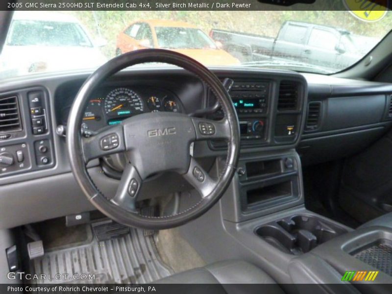 Silver Birch Metallic / Dark Pewter 2005 GMC Sierra 2500HD SLT Extended Cab 4x4