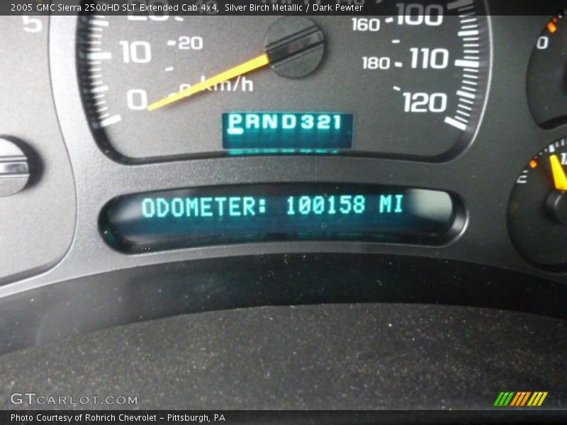 Silver Birch Metallic / Dark Pewter 2005 GMC Sierra 2500HD SLT Extended Cab 4x4