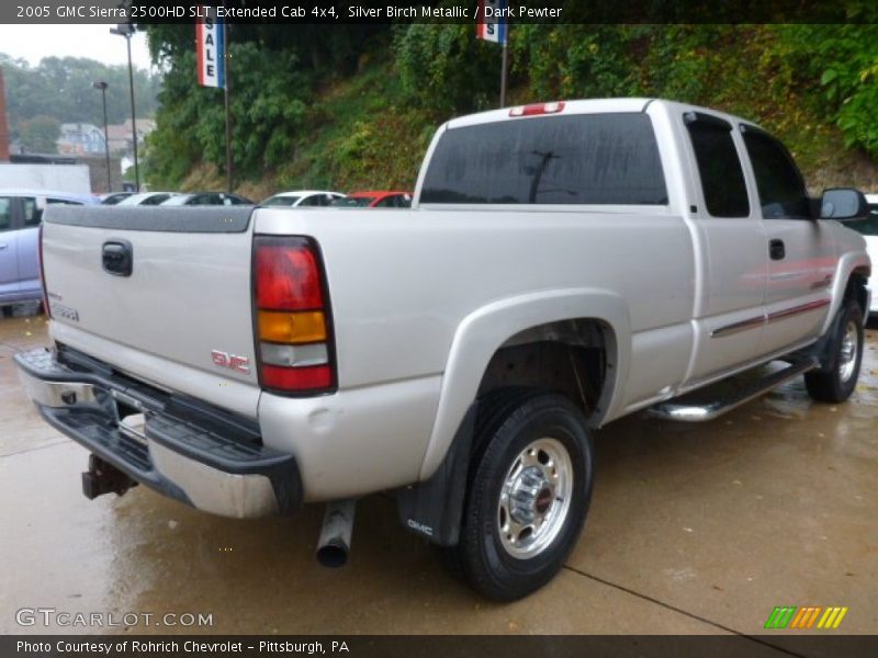 Silver Birch Metallic / Dark Pewter 2005 GMC Sierra 2500HD SLT Extended Cab 4x4