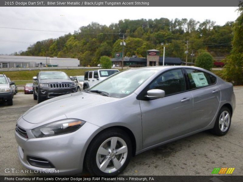 Billet Silver Metallic / Black/Light Tungsten Accent Stitching 2015 Dodge Dart SXT
