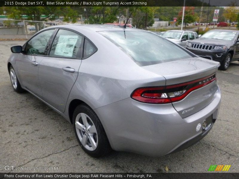 Billet Silver Metallic / Black/Light Tungsten Accent Stitching 2015 Dodge Dart SXT