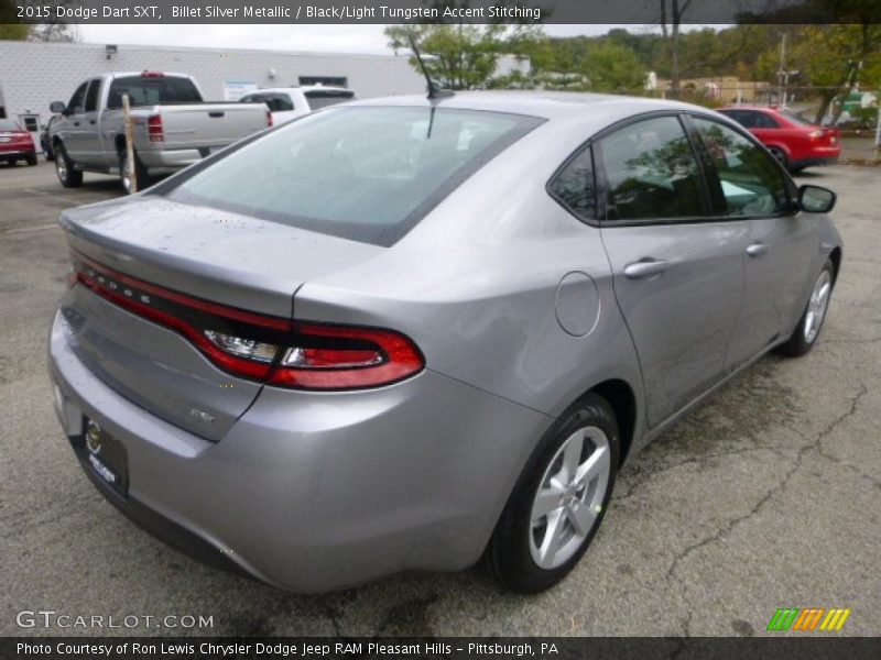 Billet Silver Metallic / Black/Light Tungsten Accent Stitching 2015 Dodge Dart SXT