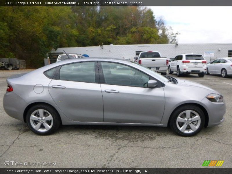 Billet Silver Metallic / Black/Light Tungsten Accent Stitching 2015 Dodge Dart SXT