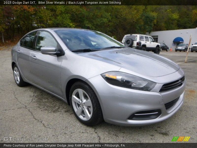 Billet Silver Metallic / Black/Light Tungsten Accent Stitching 2015 Dodge Dart SXT