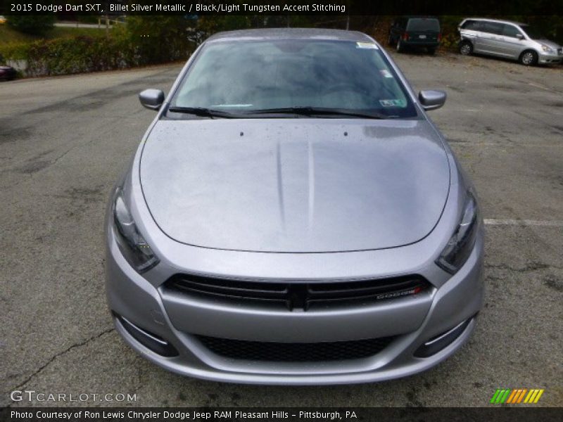 Billet Silver Metallic / Black/Light Tungsten Accent Stitching 2015 Dodge Dart SXT