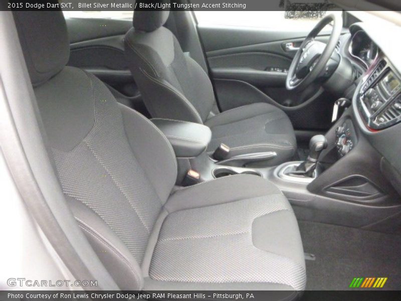 Billet Silver Metallic / Black/Light Tungsten Accent Stitching 2015 Dodge Dart SXT