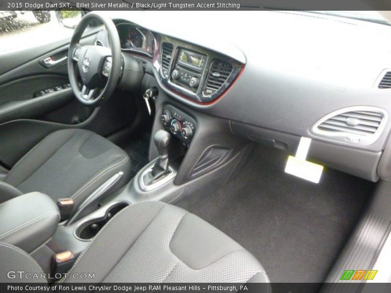 Billet Silver Metallic / Black/Light Tungsten Accent Stitching 2015 Dodge Dart SXT