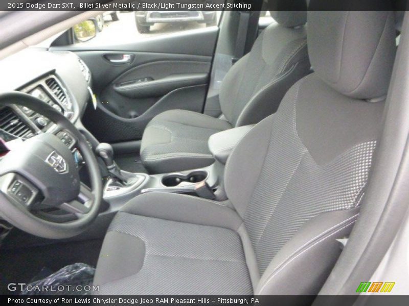 Billet Silver Metallic / Black/Light Tungsten Accent Stitching 2015 Dodge Dart SXT