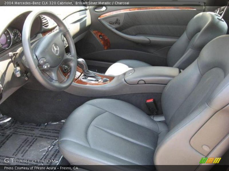Brilliant Silver Metallic / Charcoal 2004 Mercedes-Benz CLK 320 Cabriolet