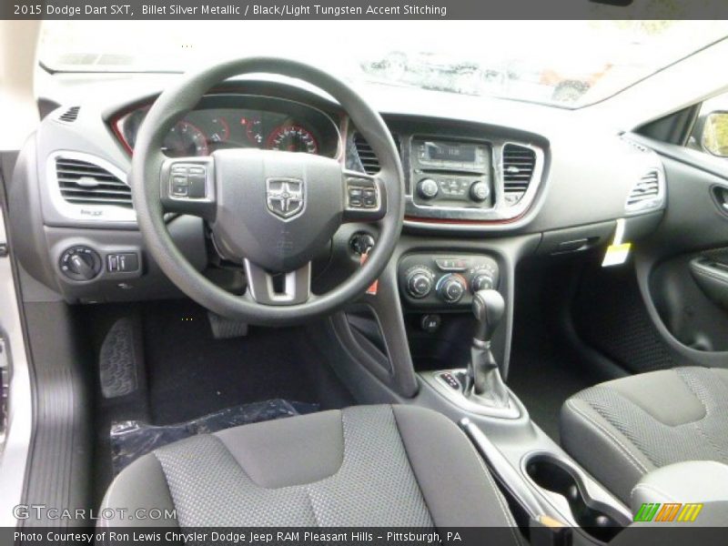 Billet Silver Metallic / Black/Light Tungsten Accent Stitching 2015 Dodge Dart SXT