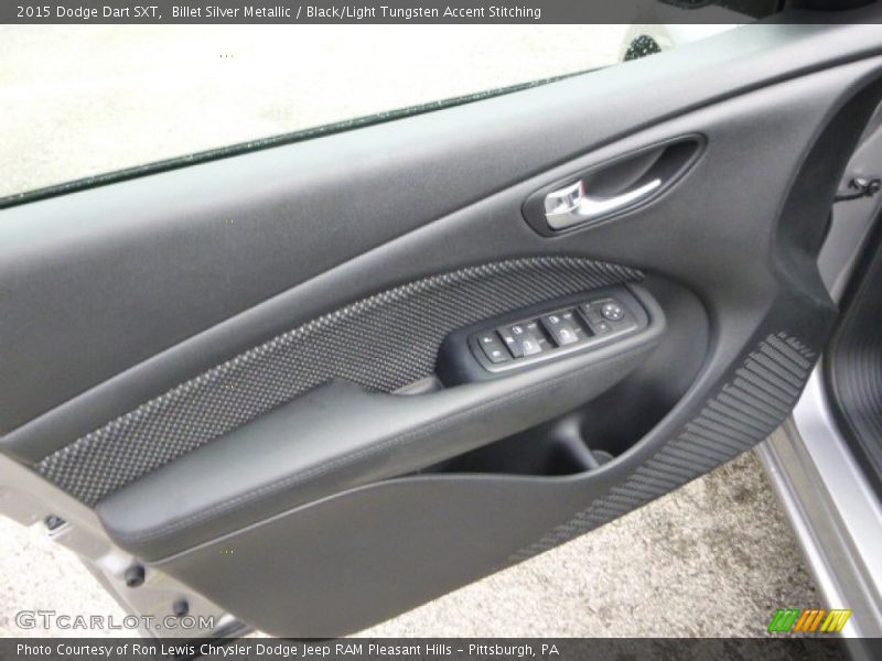 Billet Silver Metallic / Black/Light Tungsten Accent Stitching 2015 Dodge Dart SXT
