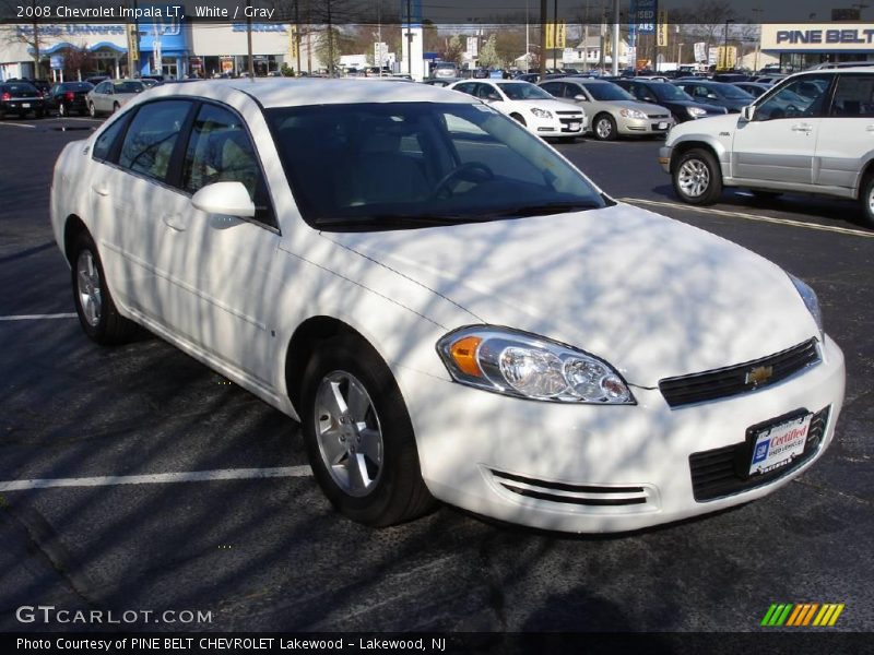 White / Gray 2008 Chevrolet Impala LT