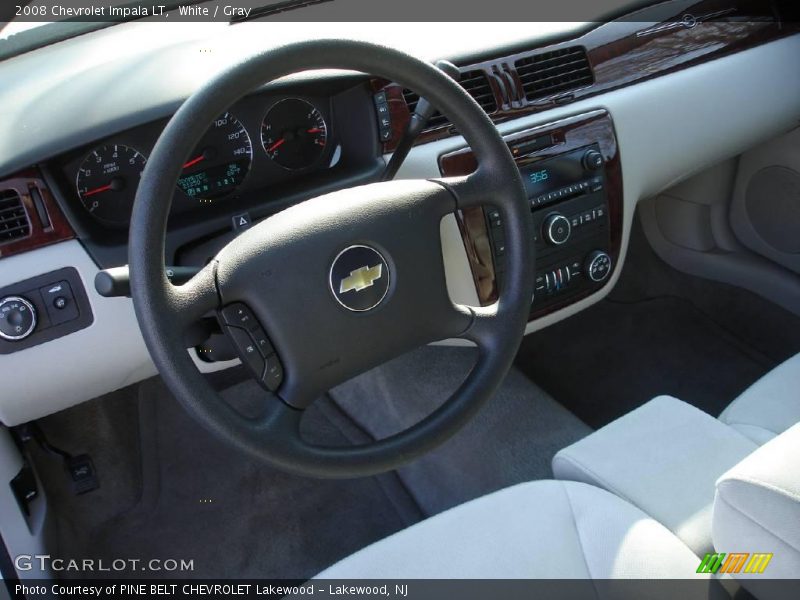 White / Gray 2008 Chevrolet Impala LT