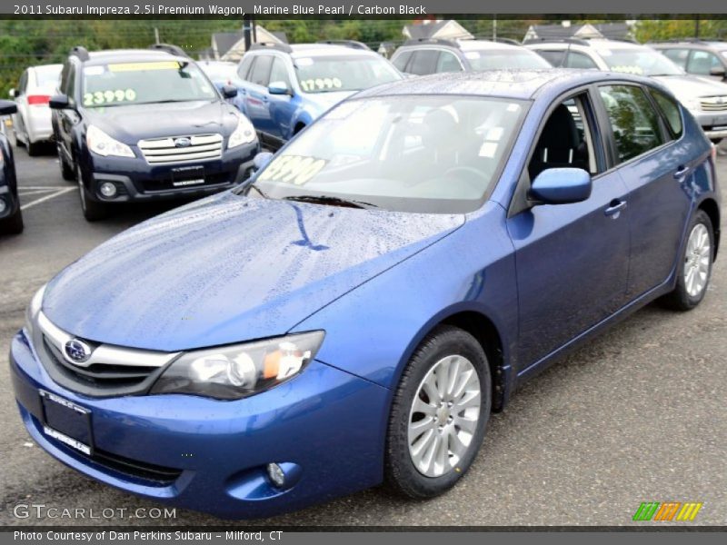Marine Blue Pearl / Carbon Black 2011 Subaru Impreza 2.5i Premium Wagon