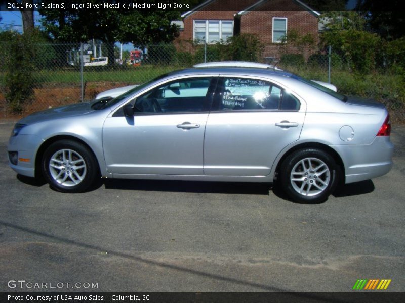 Ingot Silver Metallic / Medium Light Stone 2011 Ford Fusion S