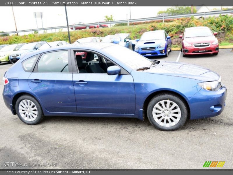 Marine Blue Pearl / Carbon Black 2011 Subaru Impreza 2.5i Premium Wagon
