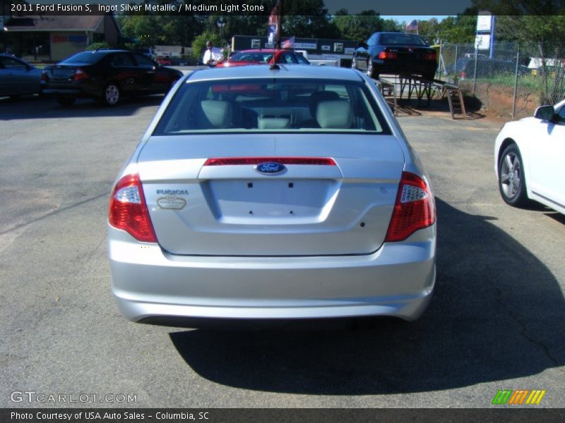 Ingot Silver Metallic / Medium Light Stone 2011 Ford Fusion S