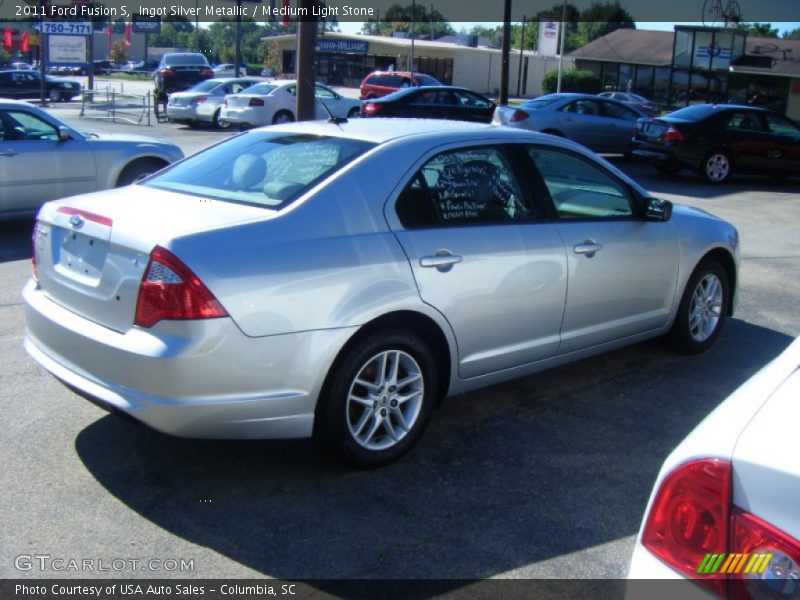 Ingot Silver Metallic / Medium Light Stone 2011 Ford Fusion S