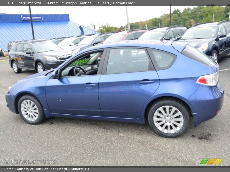Marine Blue Pearl / Carbon Black 2011 Subaru Impreza 2.5i Premium Wagon